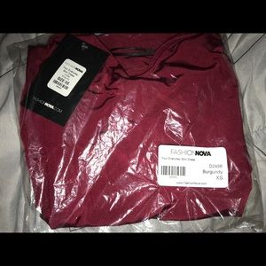 Your everyday Mini Dress- Burgundy Fashionova